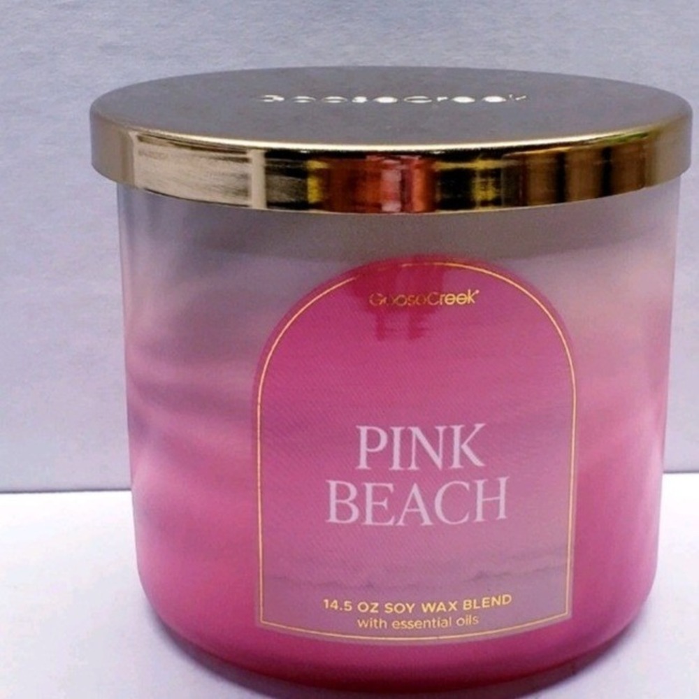 Goose Creek Pink Beach 3-Wick Scented Candle 14.5oz Soy Wax Blend